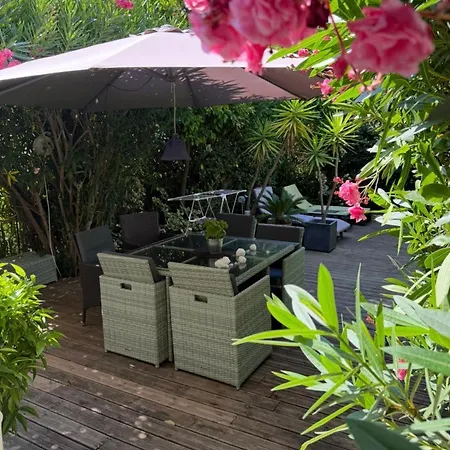 Stylish Apartment,only 60m To Sandy Beach, Privat 80m2 Garden, Location * 戛纳